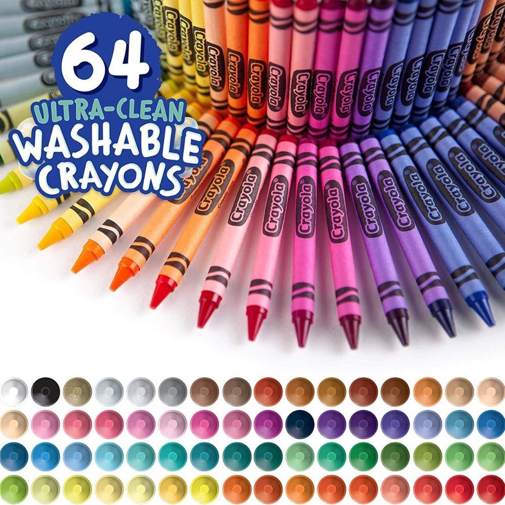 Crayola - Ultra-Clean Washable Crayons - 64pcs