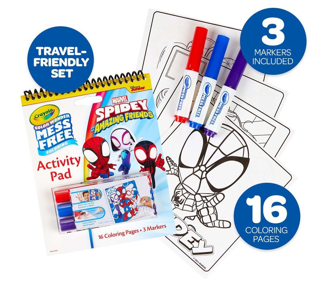 Crayola - Color Wonder Activity Pad And Marker - Spidey And His Amazing Friends