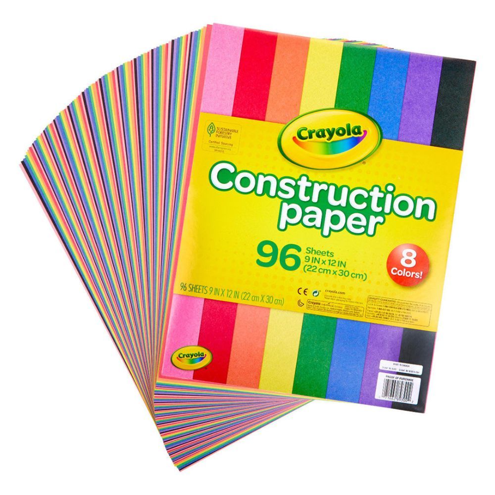 Crayola - Construction Paper Sheets - 96 Pcs