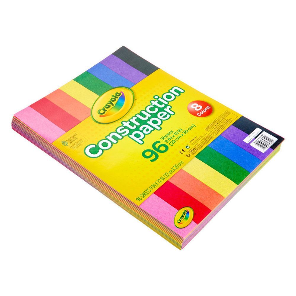 Crayola - Construction Paper Sheets - 96 Pcs