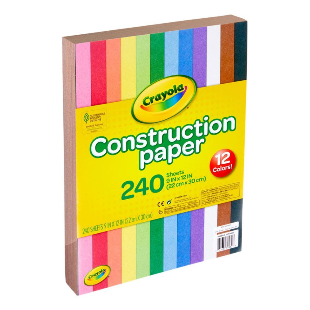 Crayola - Construction Paper Sheets - 240 Pcs