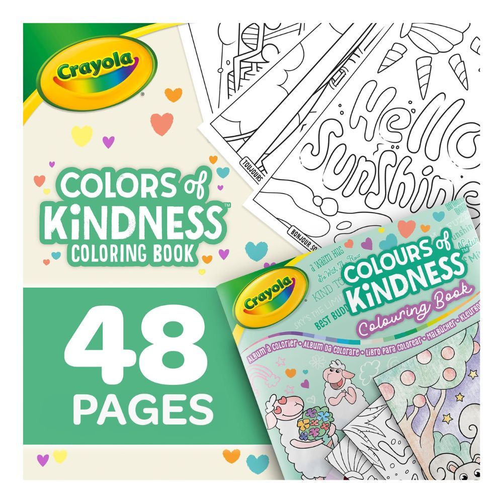 Crayola - Colors of Kindness Coloring Book With 48 Pages And Sticker Sheet