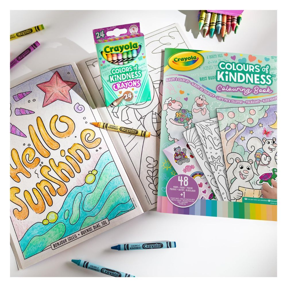 Crayola - Colors of Kindness Coloring Book With 48 Pages And Sticker Sheet