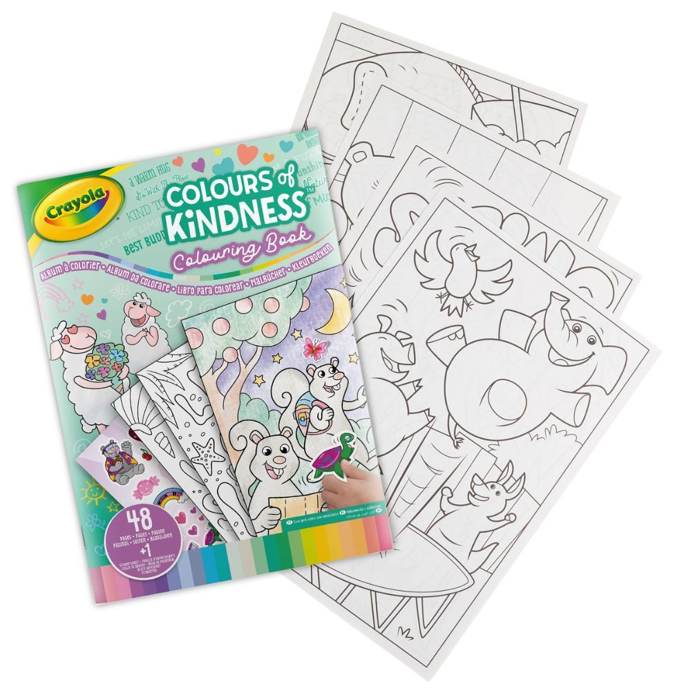 Crayola - Colors of Kindness Coloring Book With 48 Pages And Sticker Sheet