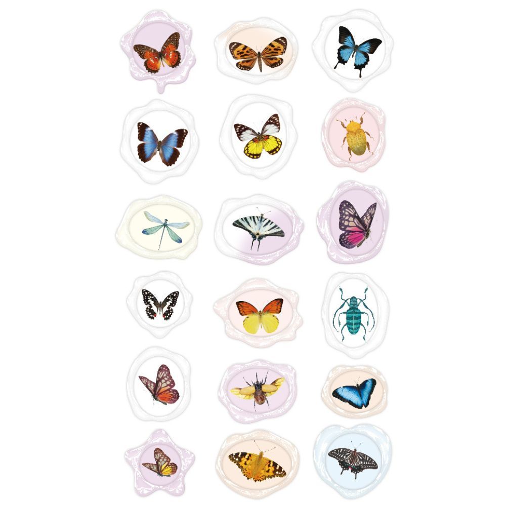 Avenir - Sealing Wax Stickers - Insect - Pack of 1 - 18Pcs