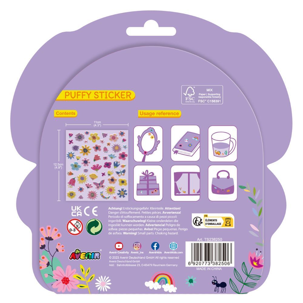 Avenir - Puffy Sticker - Garden - Pack of 1 - 50Pcs