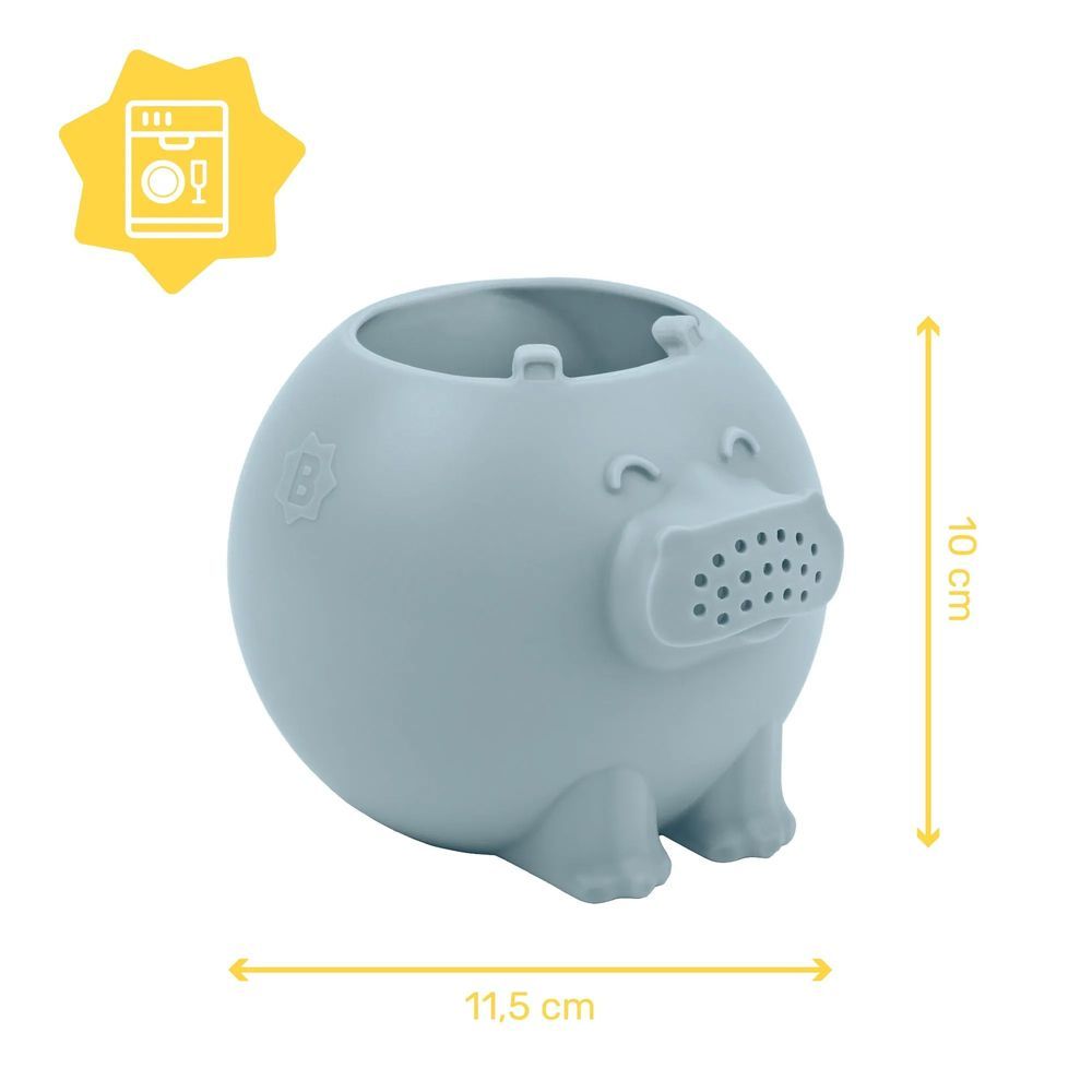 Badabulle - Silicone Watering Can Hippopotamus - Blue