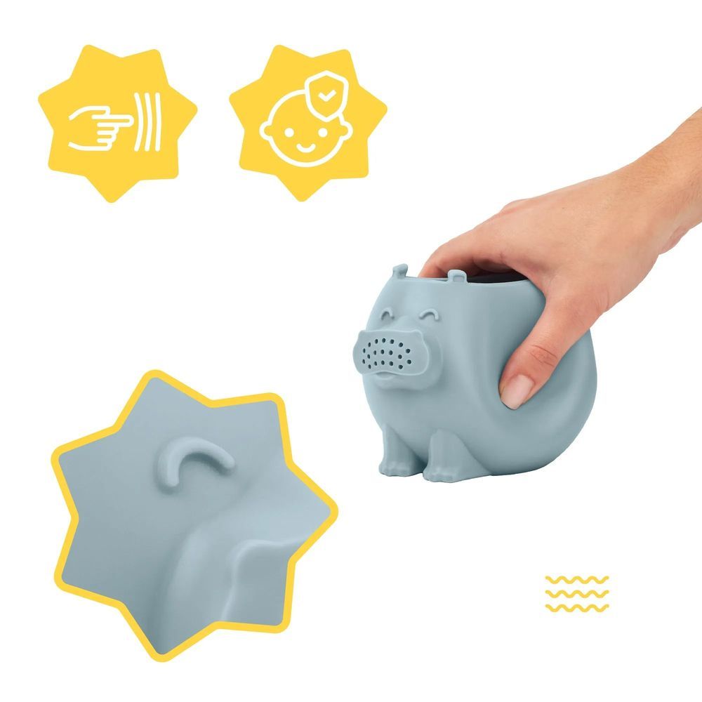 Badabulle - Silicone Watering Can Hippopotamus - Blue