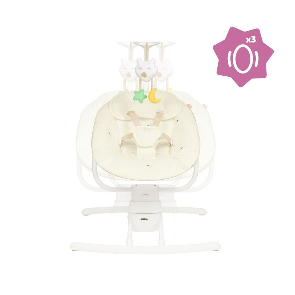 Babymoov - Lateral Nursery Baby Swing With Remote Control - Cream