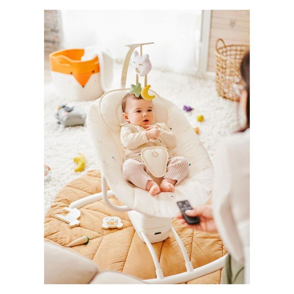 Babymoov - Lateral Nursery Baby Swing With Remote Control - Cream