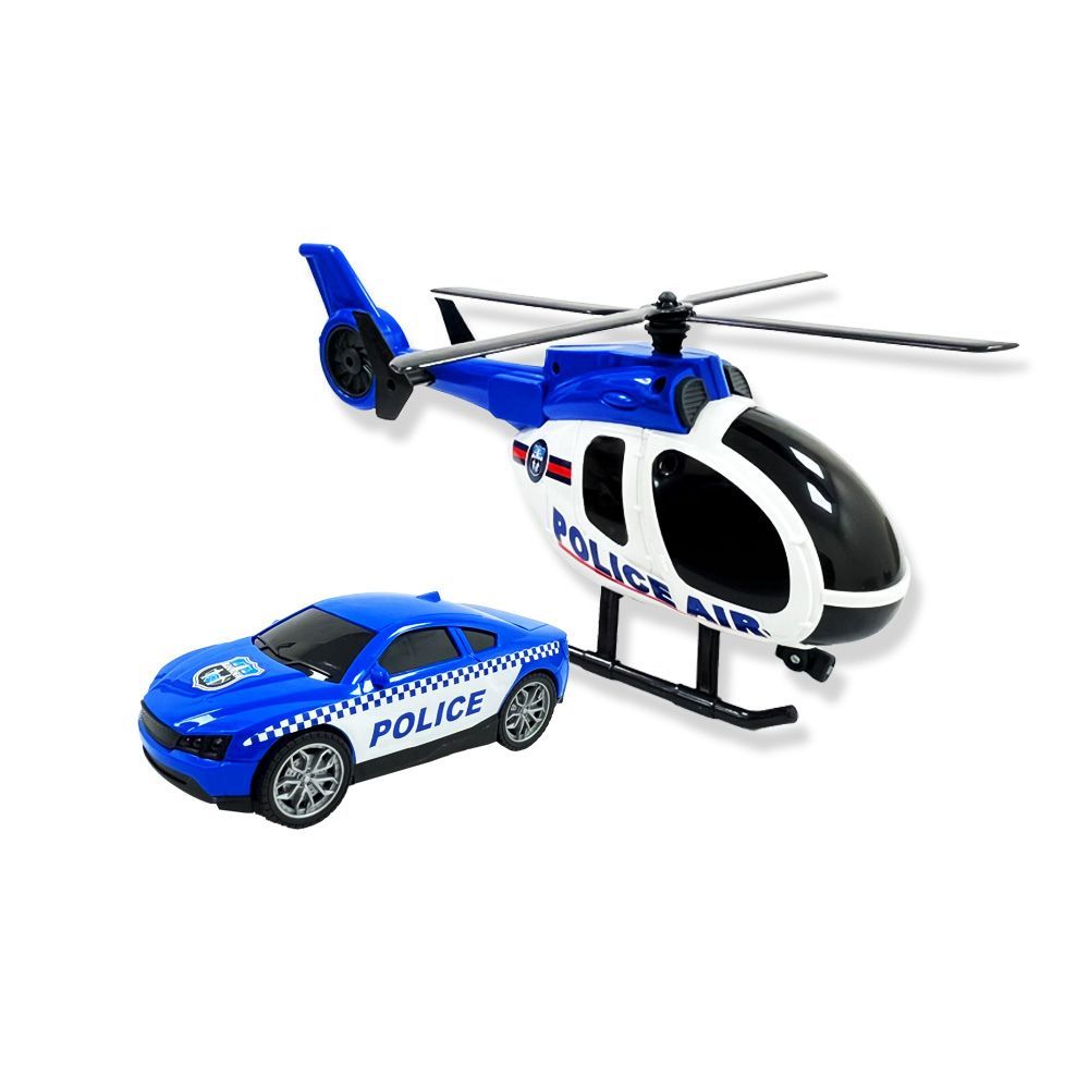 D-Power - City Force Air Police Vehicle Playset - Blue - 2pcs