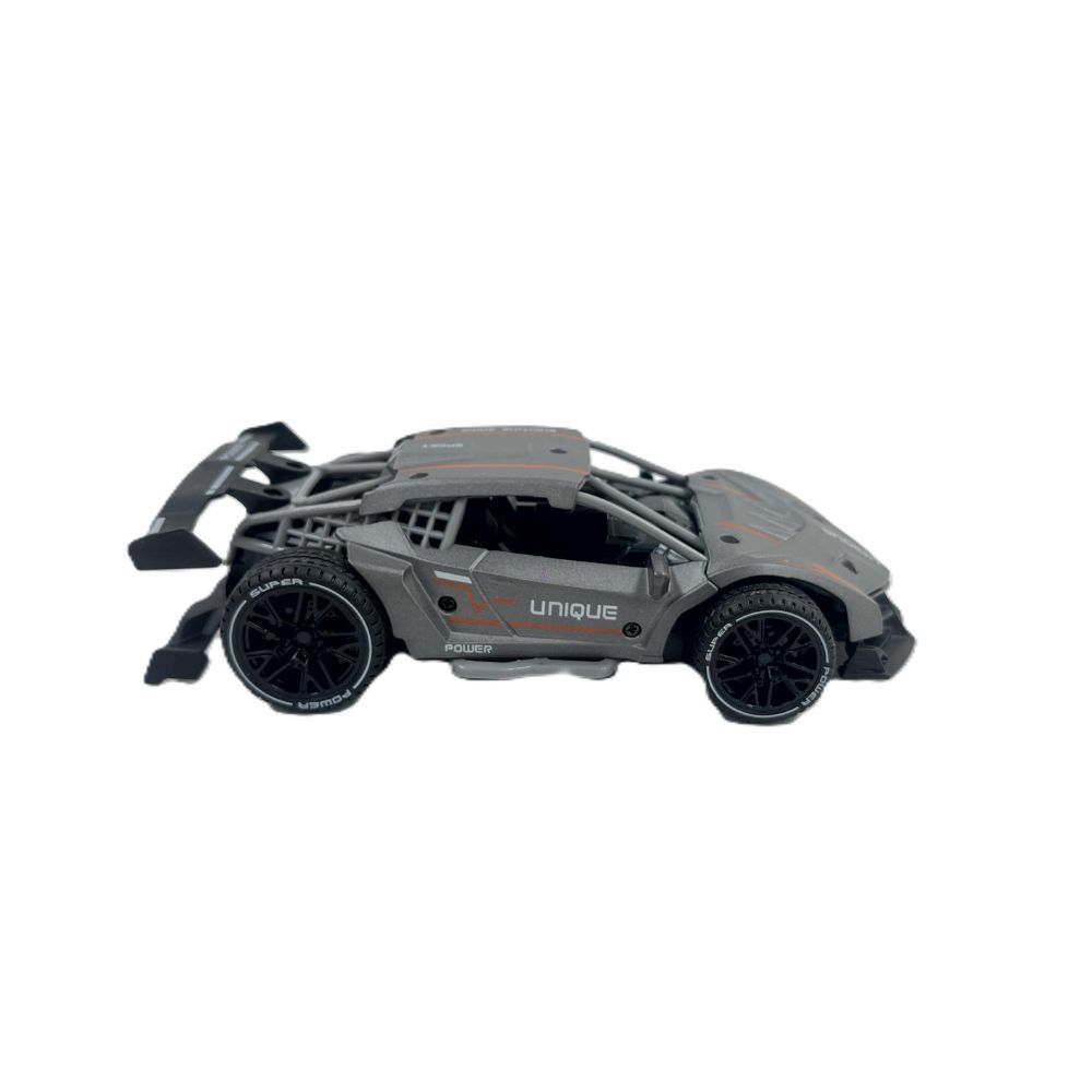 D-Power - Pull Back Die-Cast Car With Sound - Grey