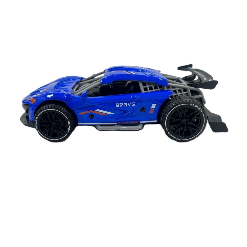 D-Power - Pull Back Die-Cast Car With Sound - Blue