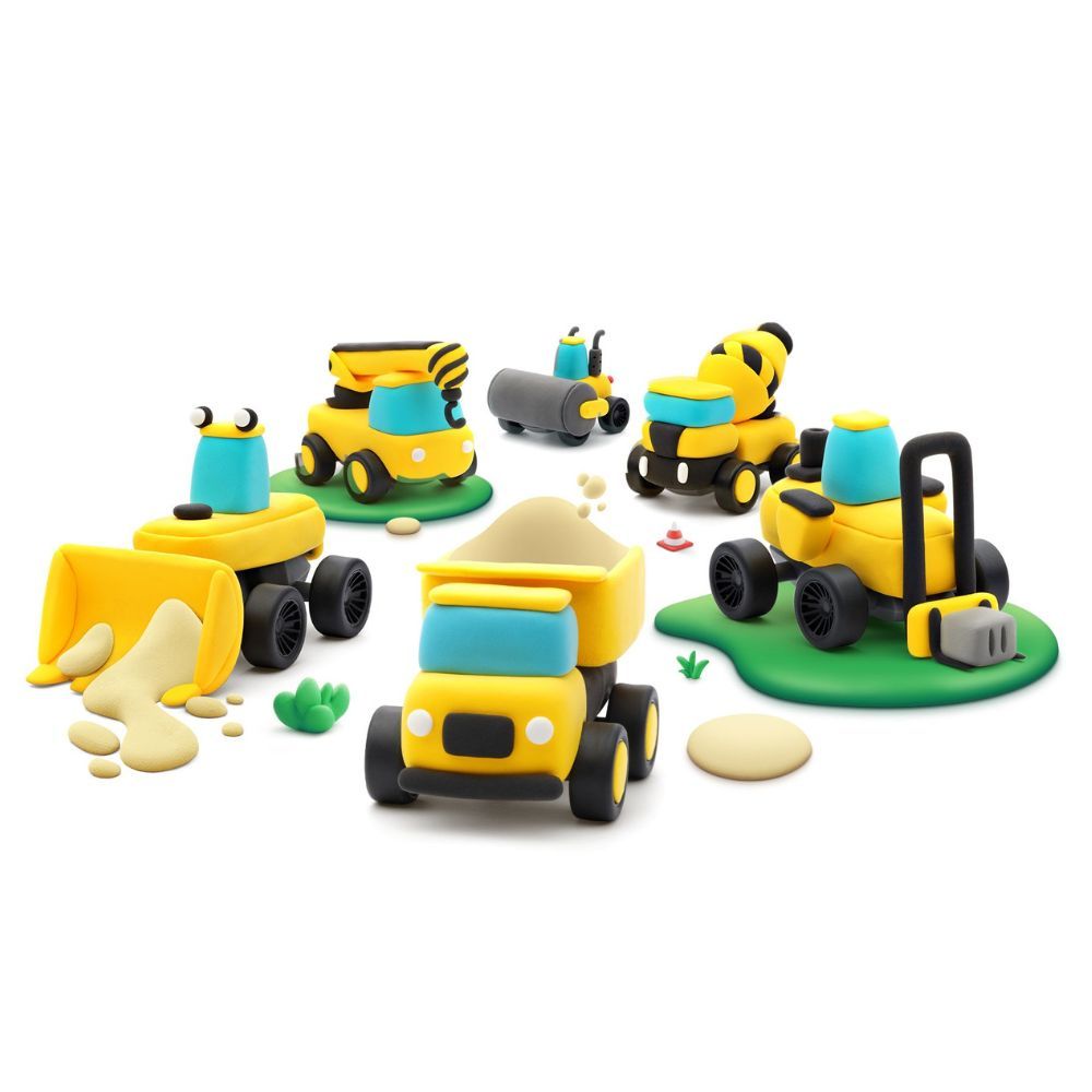 Hey Clay - Construction Vehicles Modelling Air Dry Clay Playset