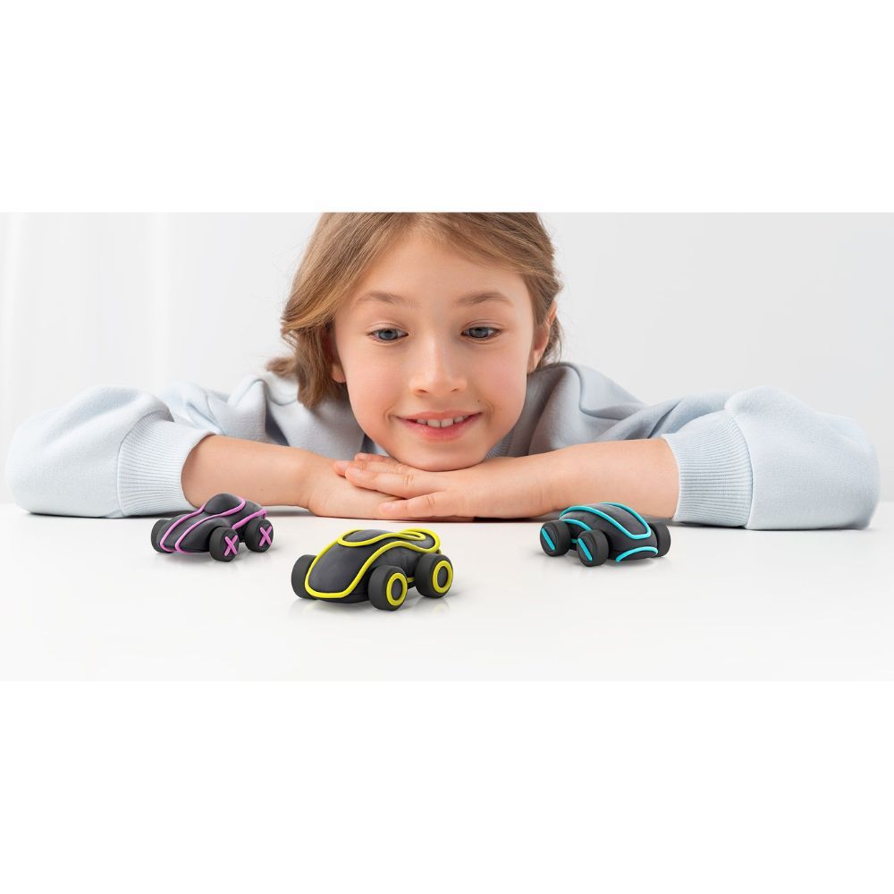 Hey Clay - Blue Cyber Car Colourful Modelling Air Dry Clay - 2pcs