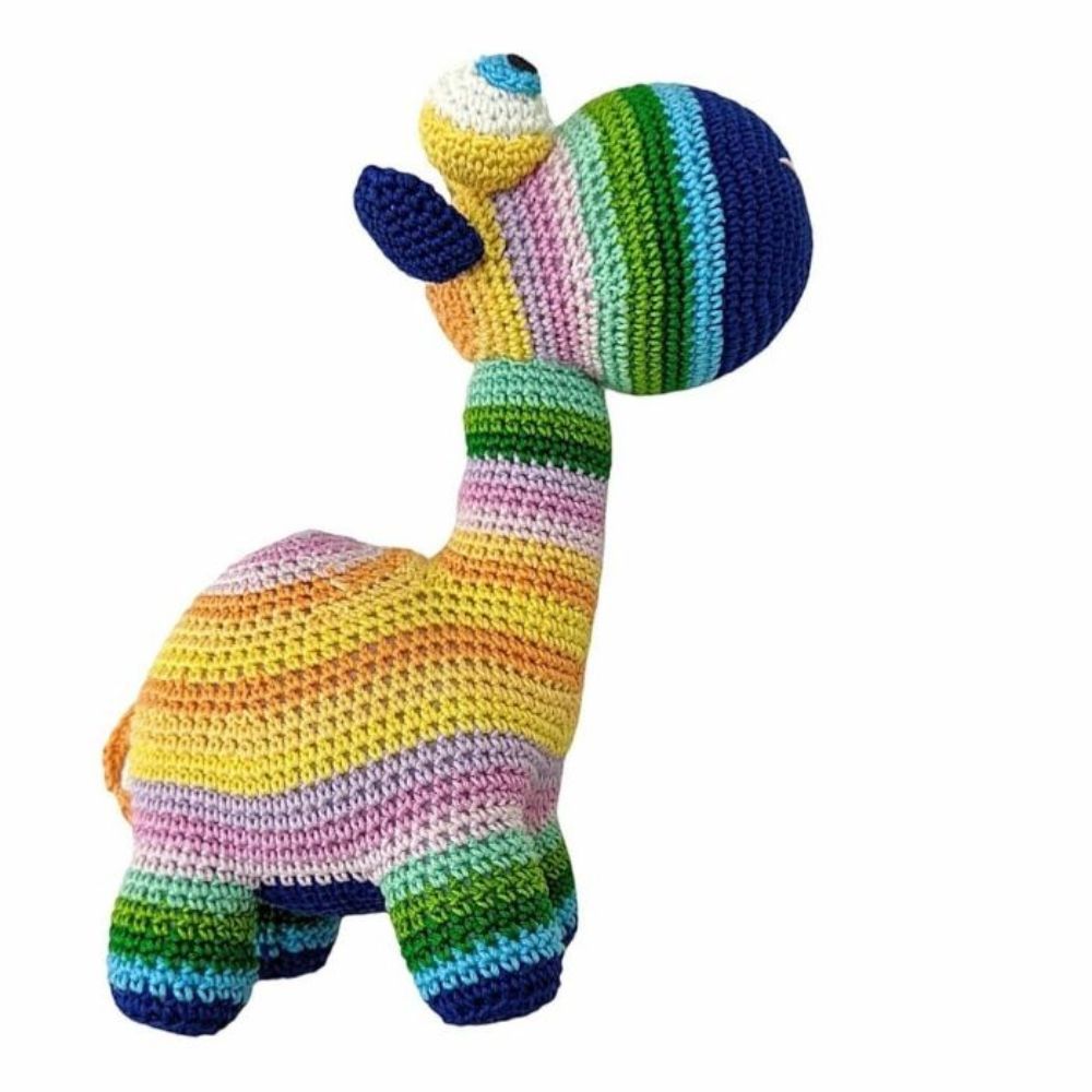 Happy Threads - Handmade Crocheted Rainbow Camel 10 Inch - Multicolour