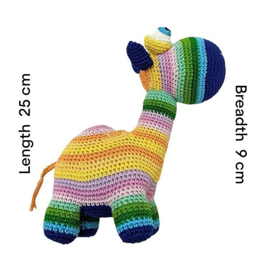 Happy Threads - Handmade Crocheted Rainbow Camel 10 Inch - Multicolour