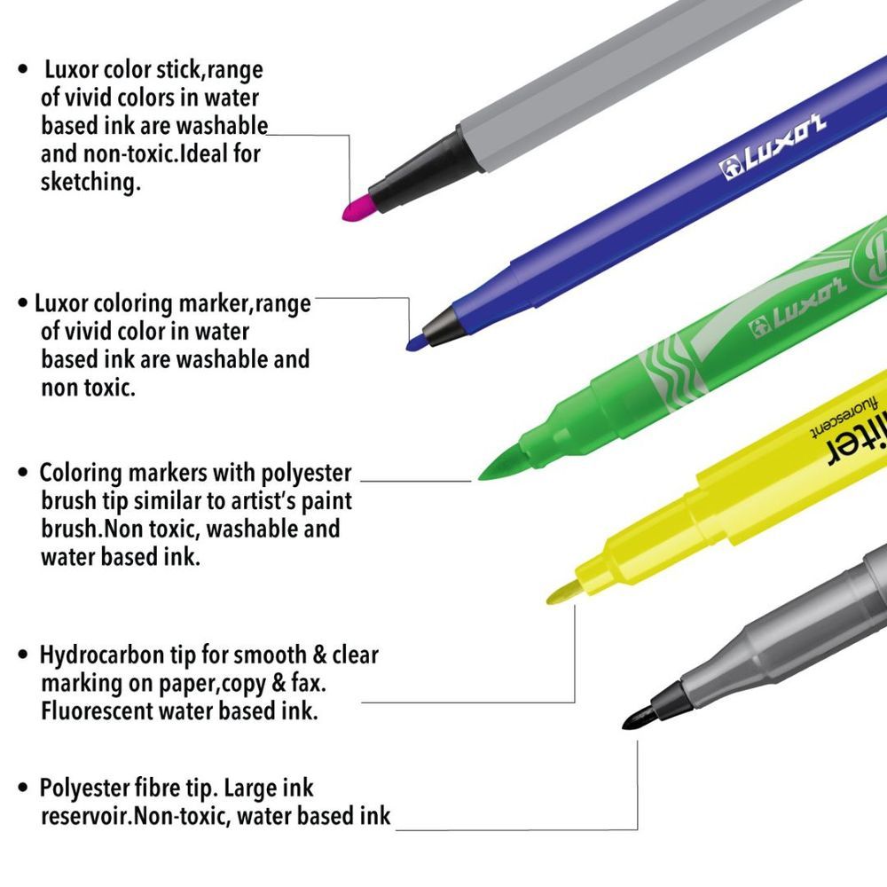 Luxor - Art And Hobby Pens Kit - Pack of 20