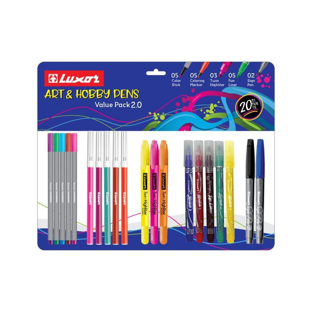 Luxor - Art And Hobby Pens Kit - Pack of 20