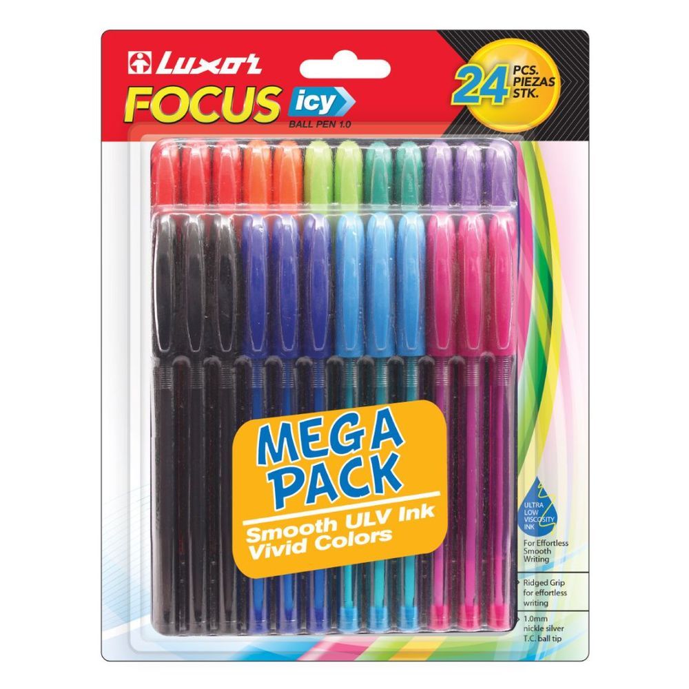 Luxor - Focus Icy Ball Point Pen - 1 mm - 24pcs