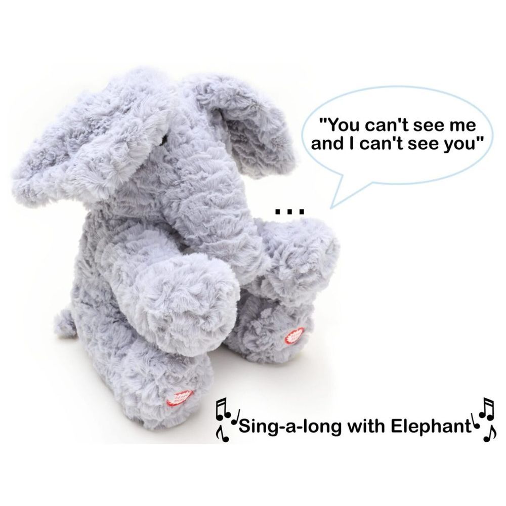 Mini Melody - Peekaboo Soft Plush Toy - Elephant - Gray