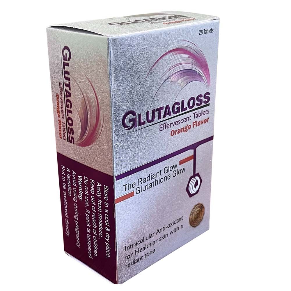 Glutagloss - Effervescent Tablets - Orange Flavor - 28 Pcs