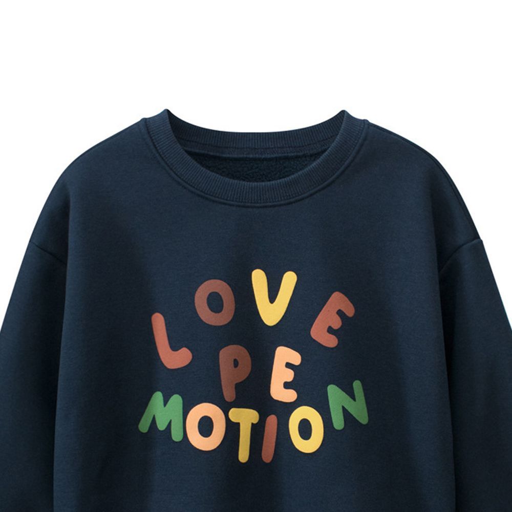 Sugar Rush - Love Pe Motion Printed Regular Sweatshirt - Navy Blue