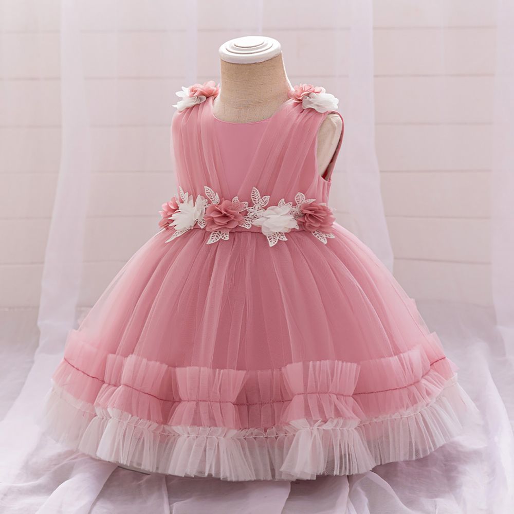 Sugar Rush - Girl's Embellished Party Dress - Pink