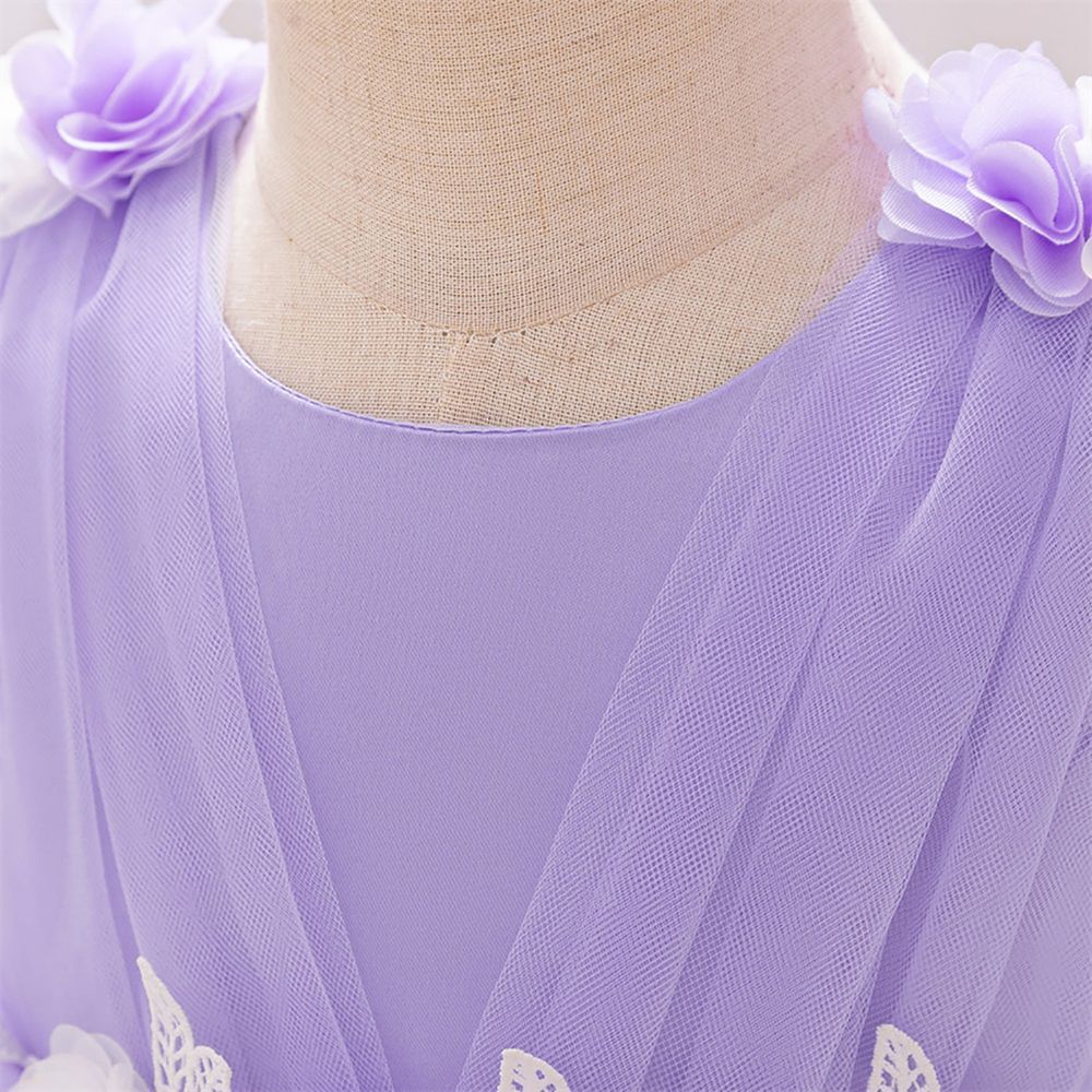 Sugar Rush - Girl's Embellished Party Dress - Purple