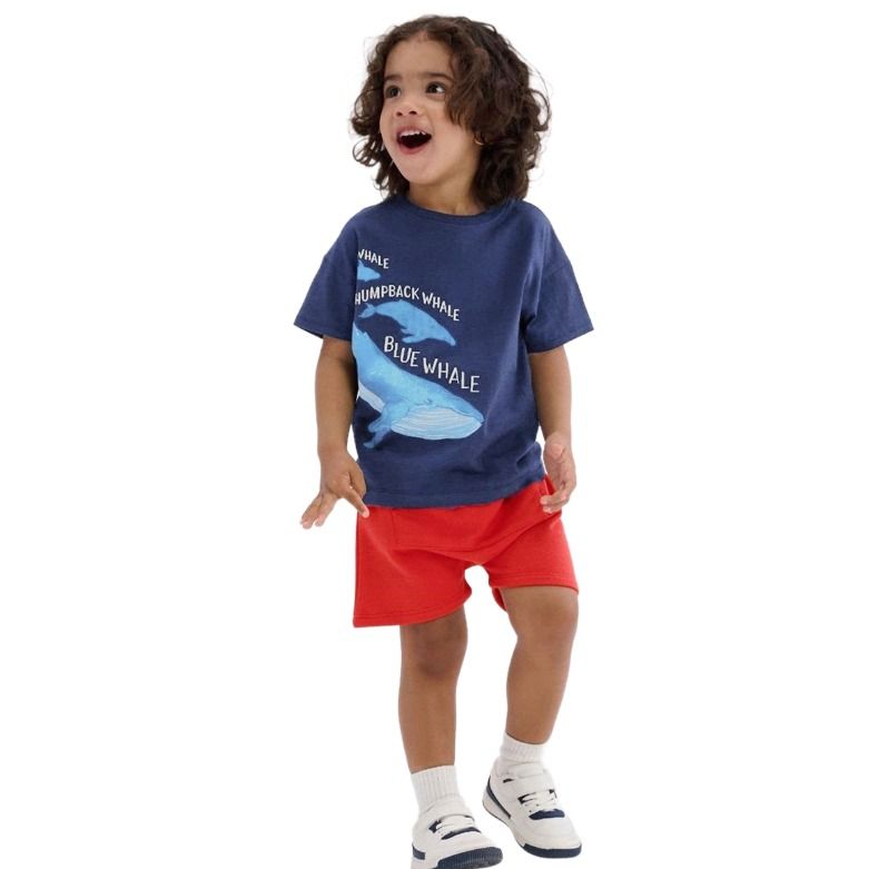 Sugar Rush - Boys' Printed Top and Shorts Set - Red/Blue