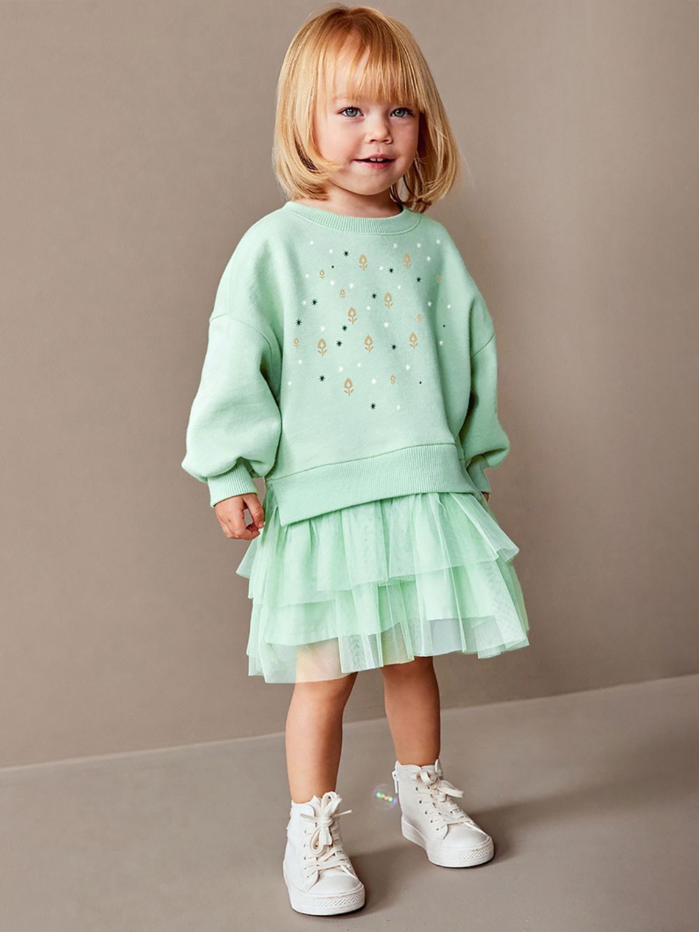 Sugar Rush - A-Line Dress - Polka Dots - Green