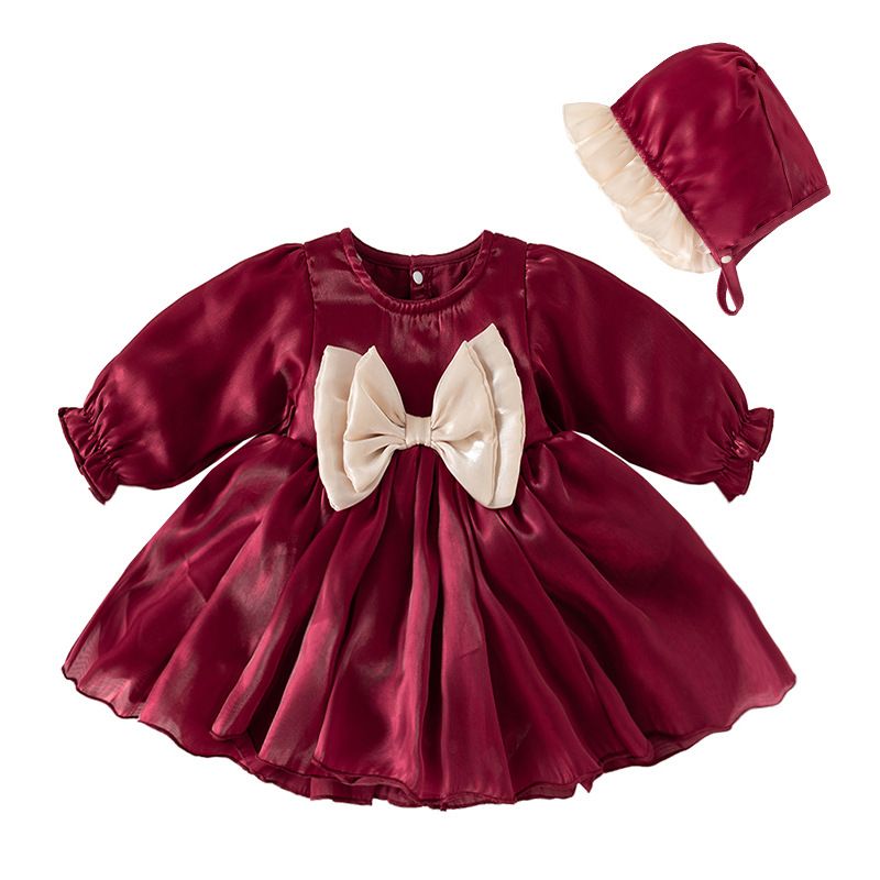 Sugar Rush - Solid Regular Round Neck Full Sleeves Combo Set - Maroon