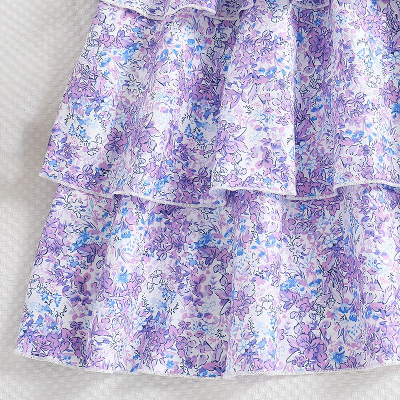 Sugar Rush - Floral A-Line Dress - Purple