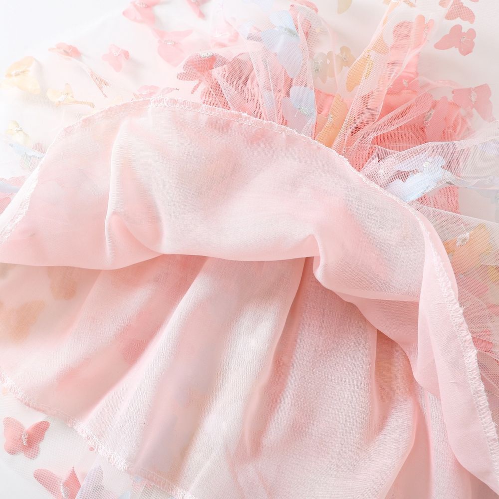 Sugar Rush - Butterfly Detail Balloon Dress - Pink