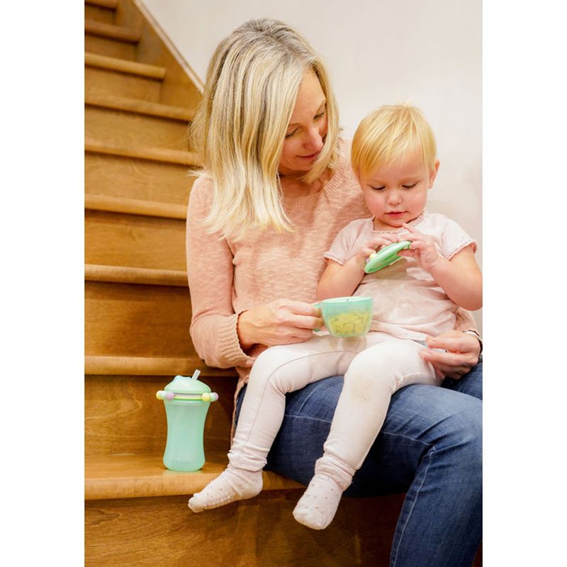 Melii - Abacus Straw Sippy Cup - 2pcs - Turquoise & Green