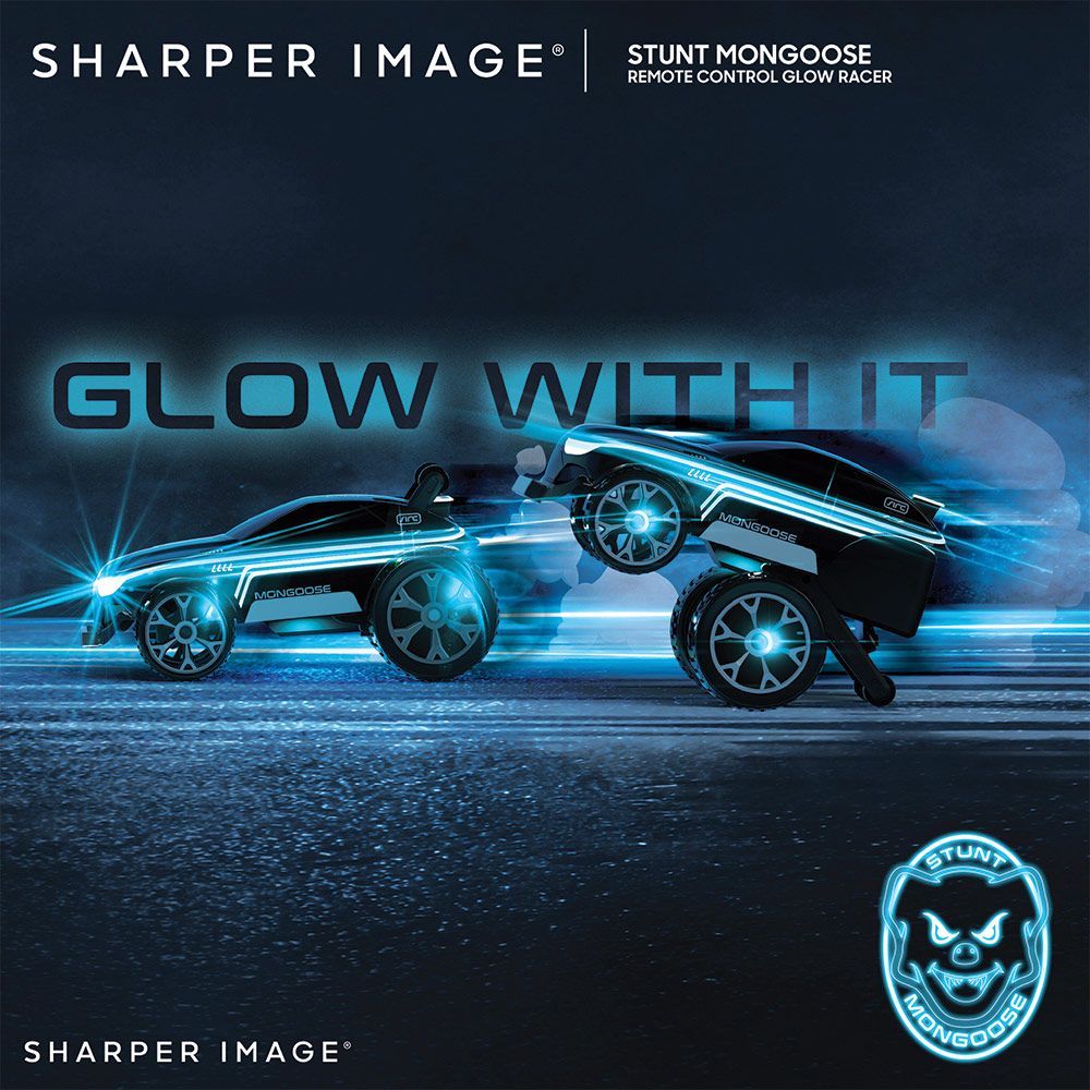 Sharper Image - Stunt Mongoose Remote Control Glow Racer - Green