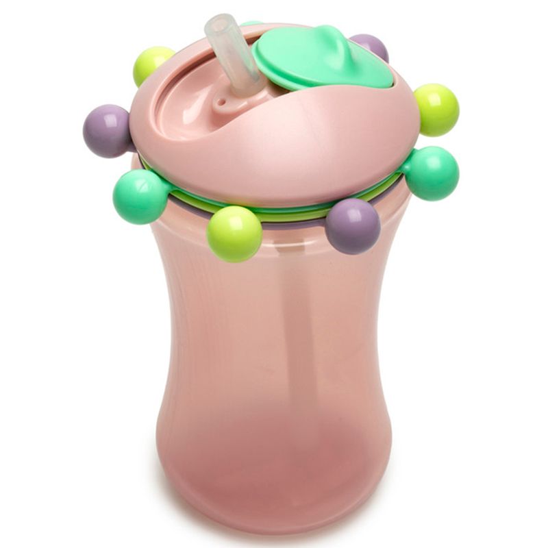 Melii - Abacus Straw Sippy Cup - 2pcs - Green & Pink