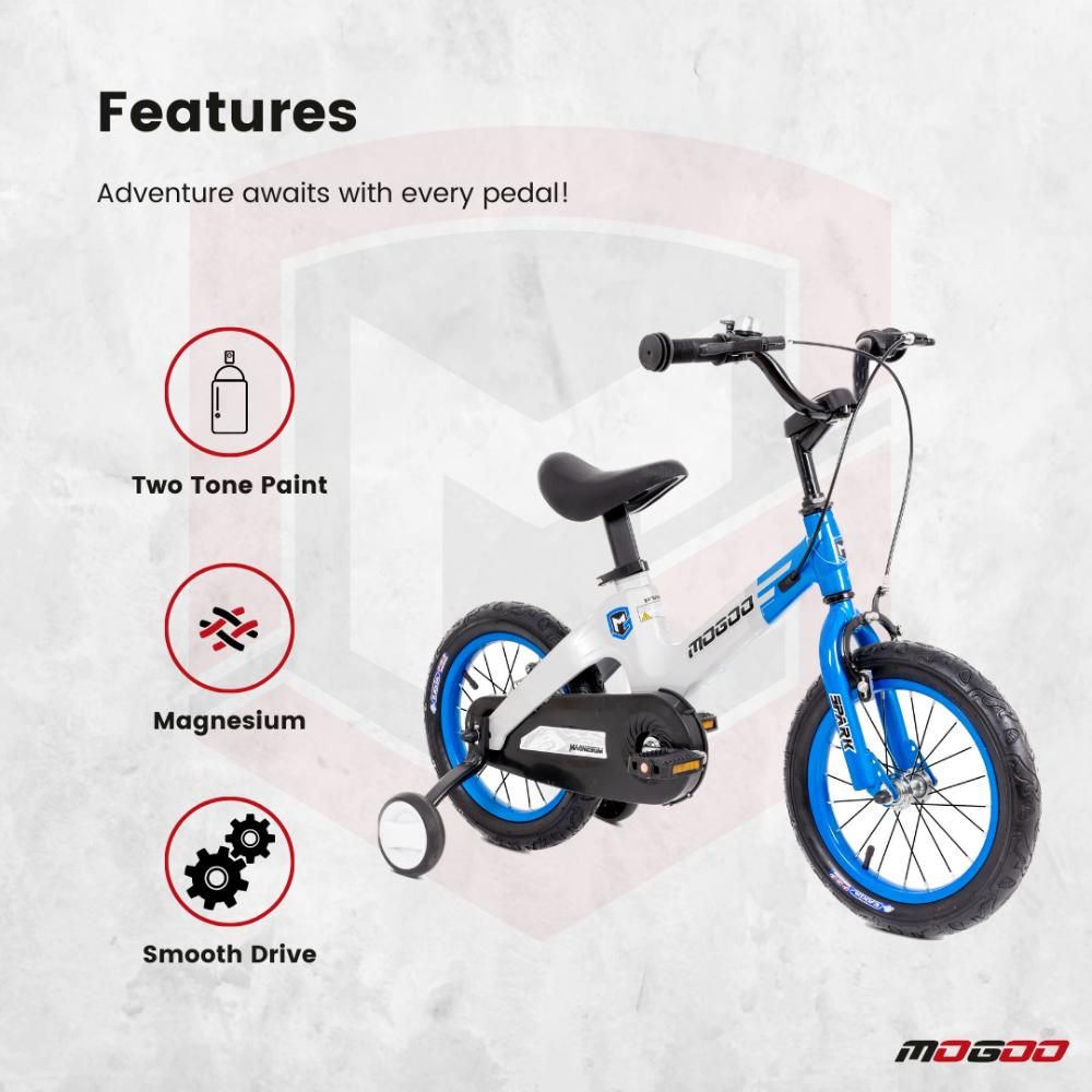 Mogoo - Spark Magnesium Kids Bicycle 12-inch - Blue