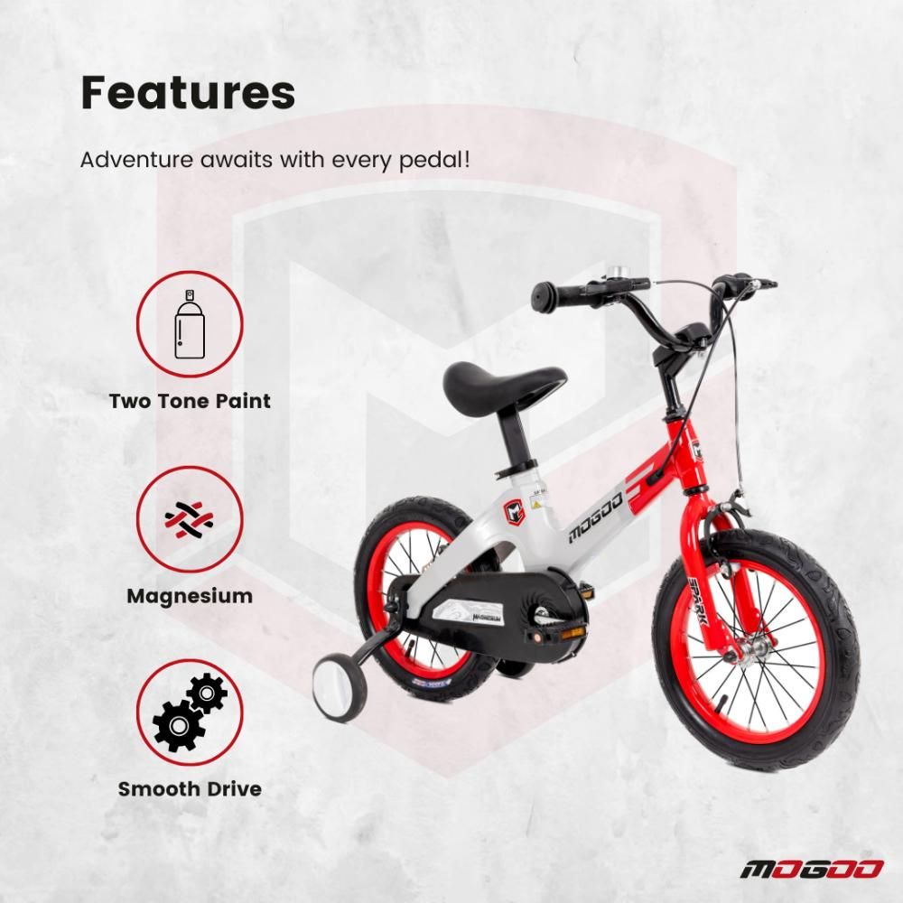 Mogoo - Spark Magnesium Kids Bicycle 12-inch - Red