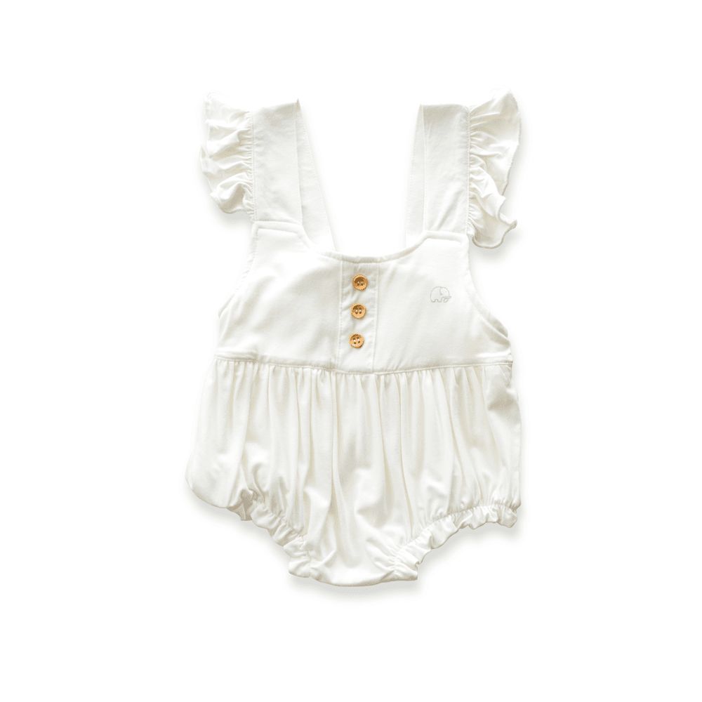 Anvi Baby - Ruffle Romper - White