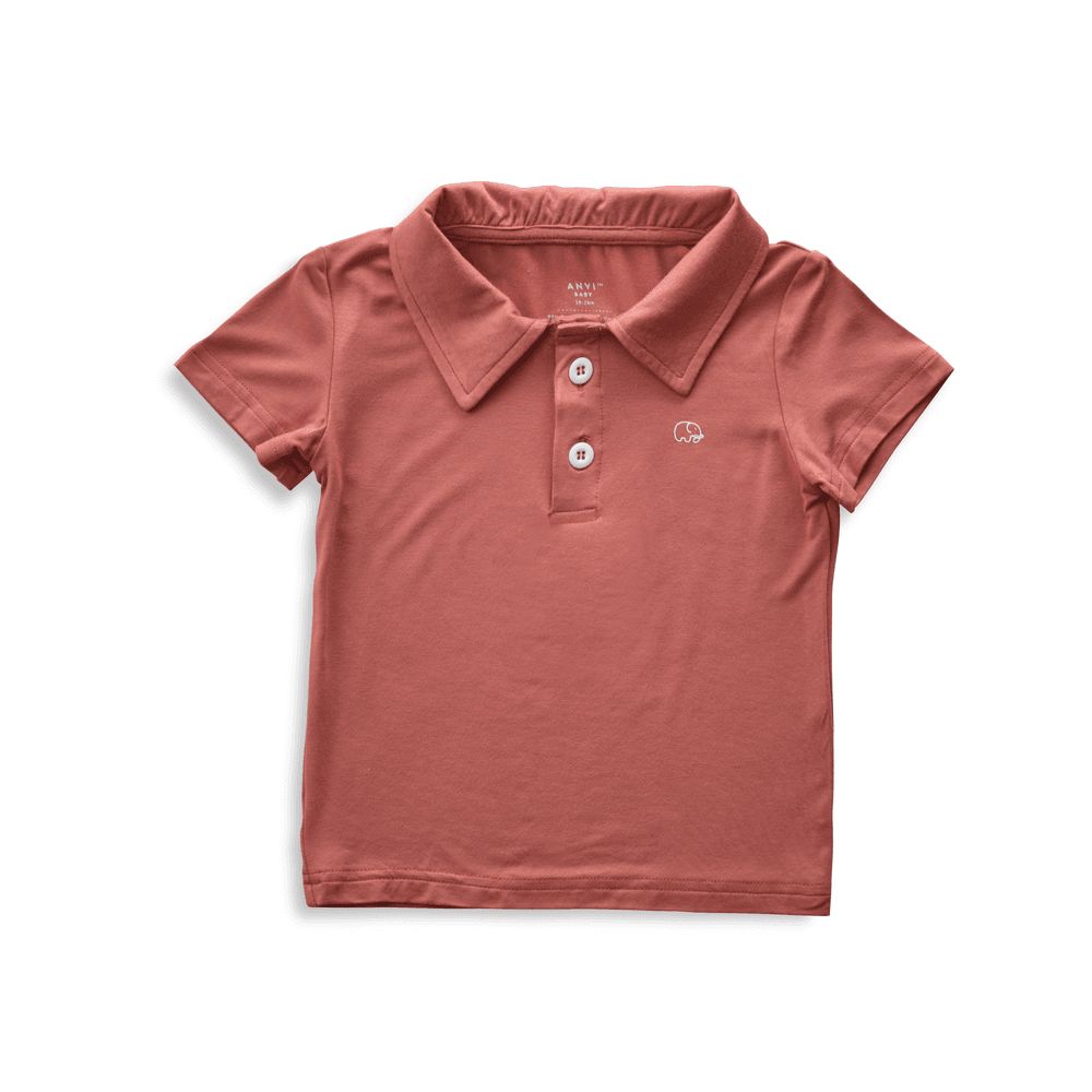 Anvi Baby - Short Sleeves Polo T-Shirt - Maroon