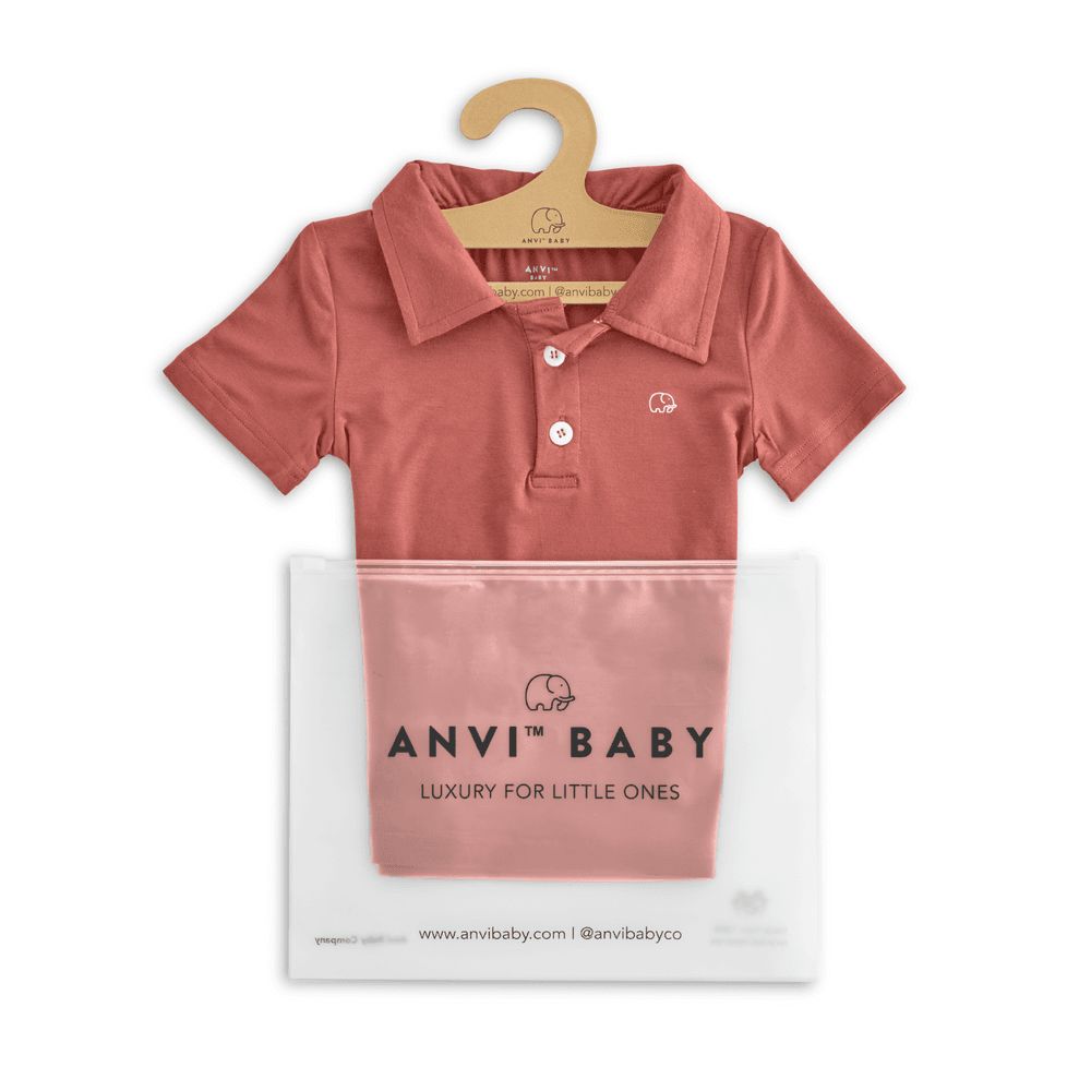 Anvi Baby - Short Sleeves Polo T-Shirt - Maroon