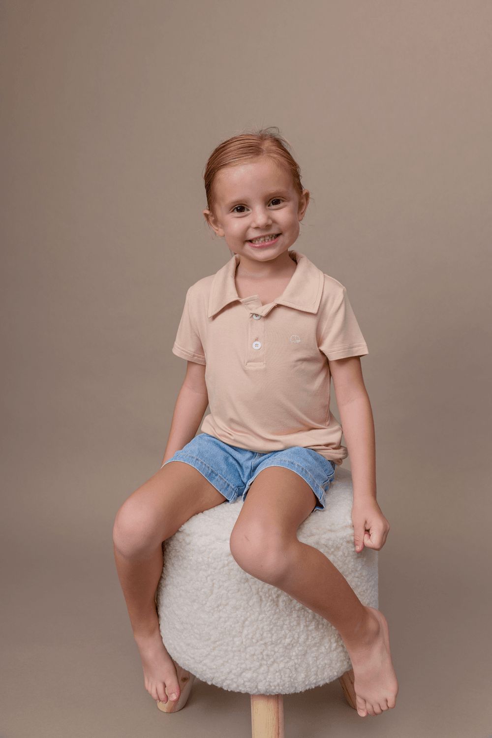 Anvi Baby - Short Sleeves Polo T-Shirt - Coral Peach