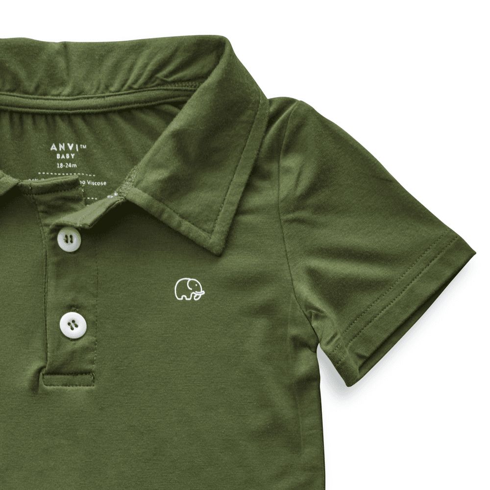 Anvi Baby - Short Sleeves Polo T-Shirt - Dark Green