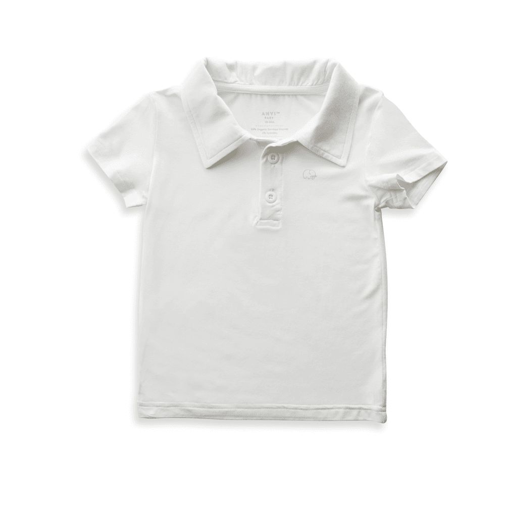 Anvi Baby - Short Sleeves Polo T-Shirt - White