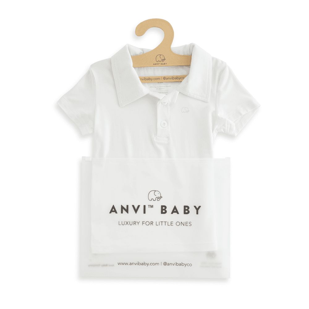 Anvi Baby - Short Sleeves Polo T-Shirt - White