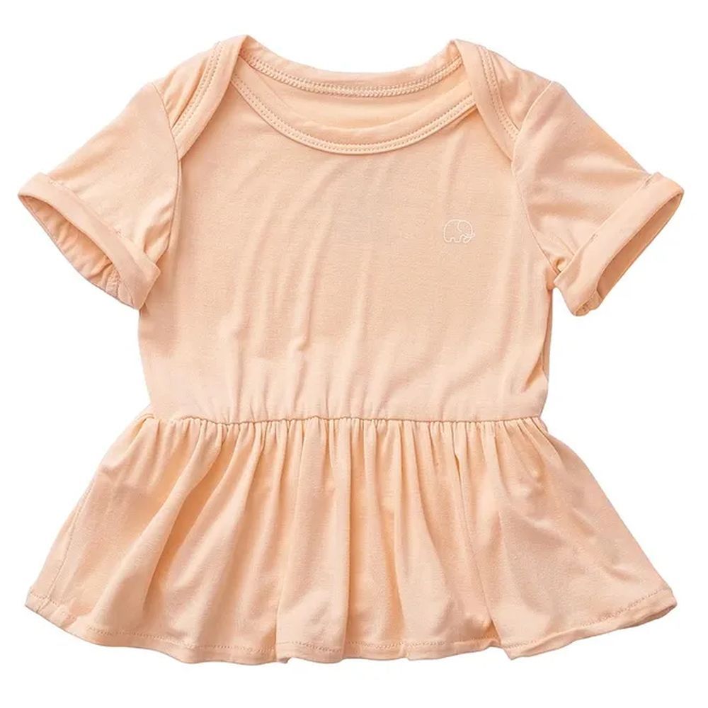 Anvi Baby - Organic Bamboo Spandex Onesie Dress - Peach