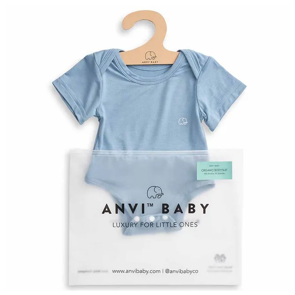 Anvi Baby - Organic Bamboo Spandex Bodysuit - Celestial Blue