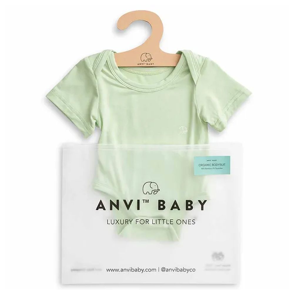 Anvi Baby - Organic Bamboo Spandex Bodysuit - Light Mint