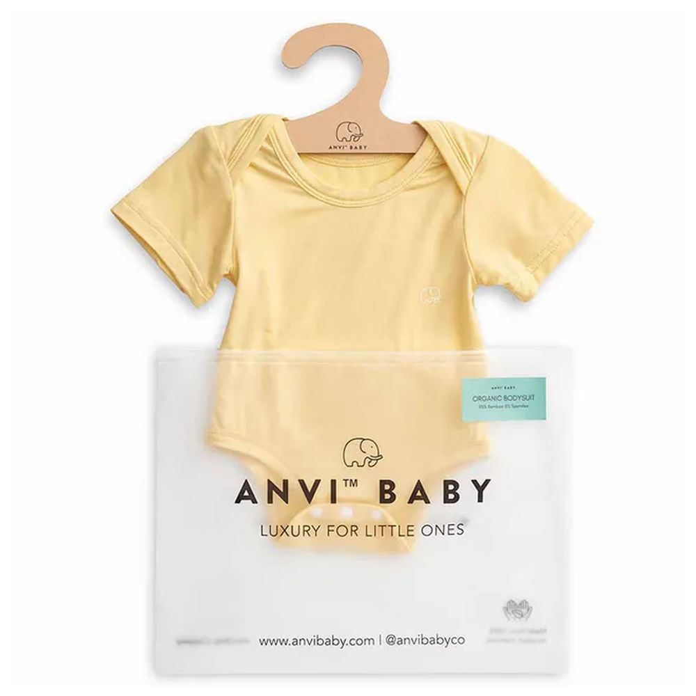 Anvi Baby - Organic Bamboo Spandex Bodysuit - Lemon